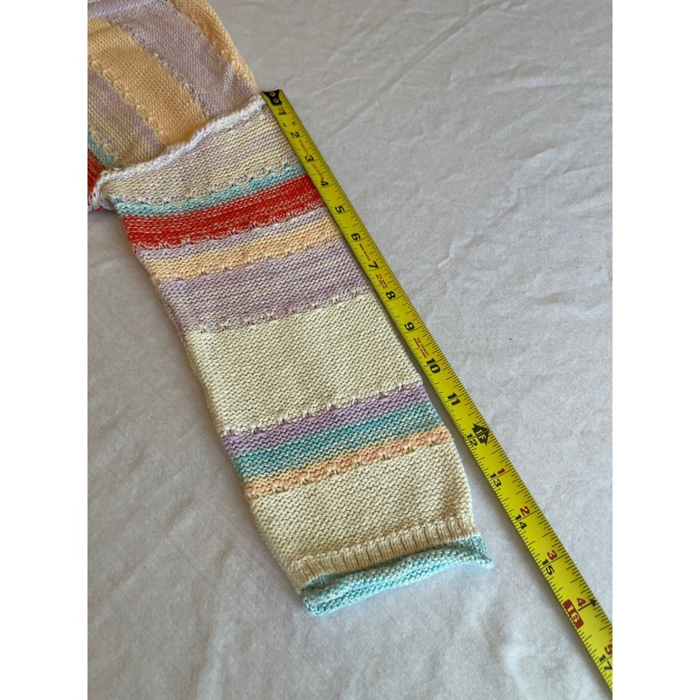 Tribal Jeans Pastel Striped V-Neck Knit Sweater 3/4 Sleeve Fisherman Coastal P/S - Picture 10 of 10